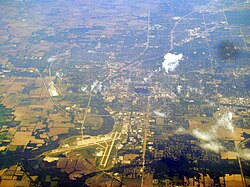 Aerial view of Rockford, Illinois, June 2017